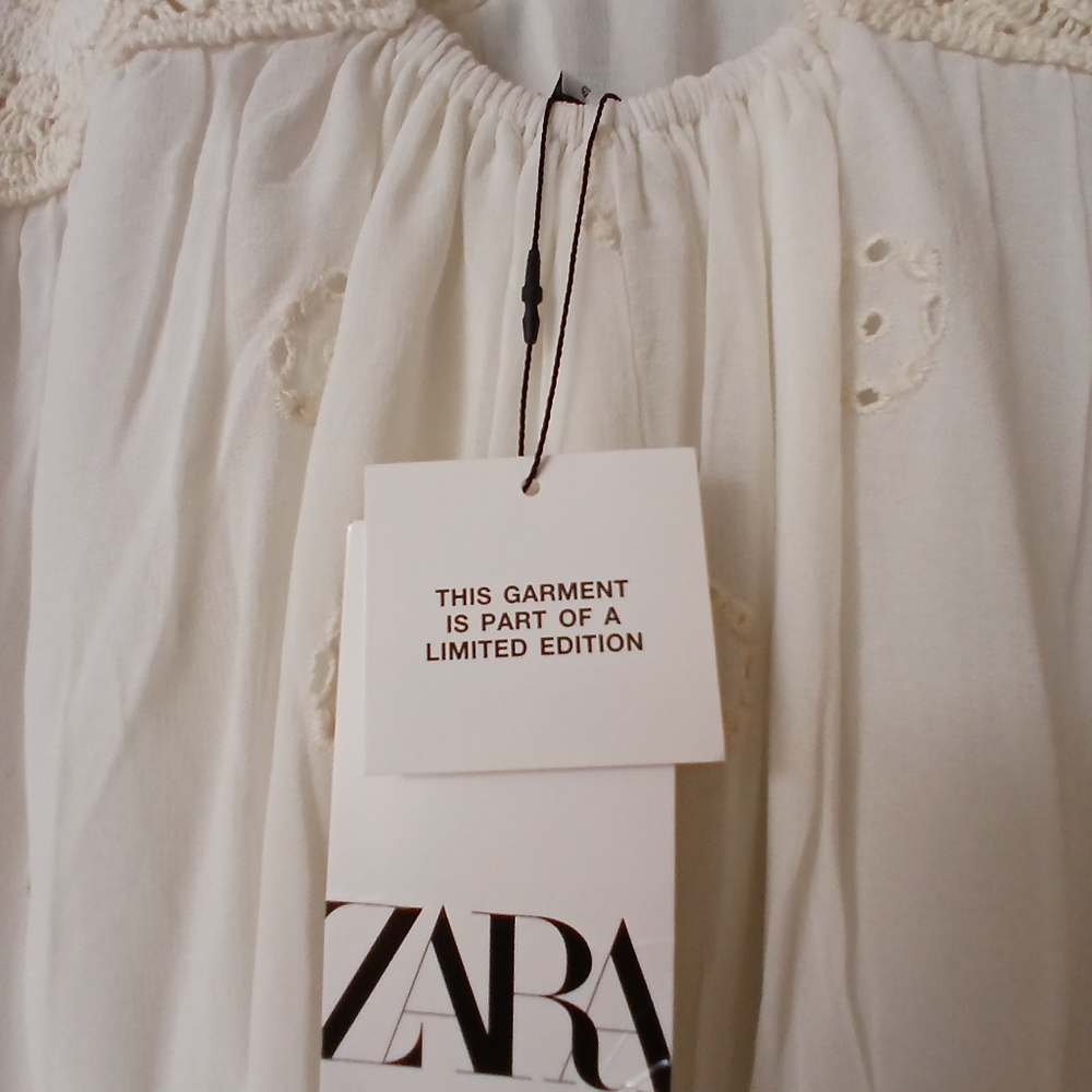 Nwt. Ltd Ed. Elegant Boho Cream/off White Lined Maxi Embroidery & Crochet Dress - Picture 9 of 16